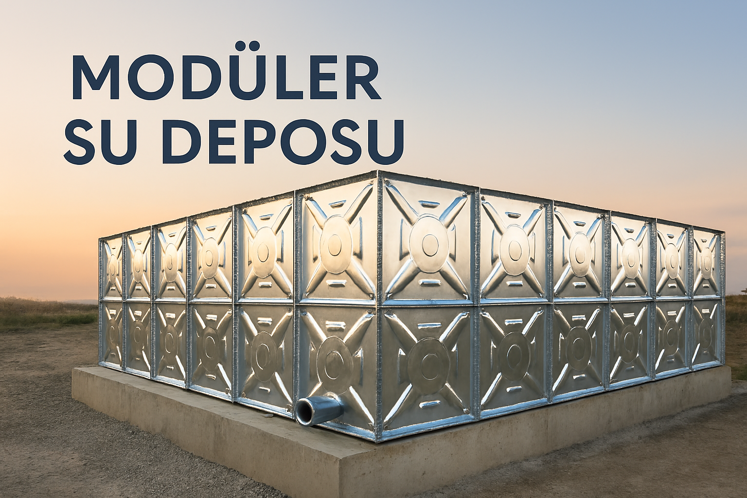 Galvanizli Modüler Su Deposu